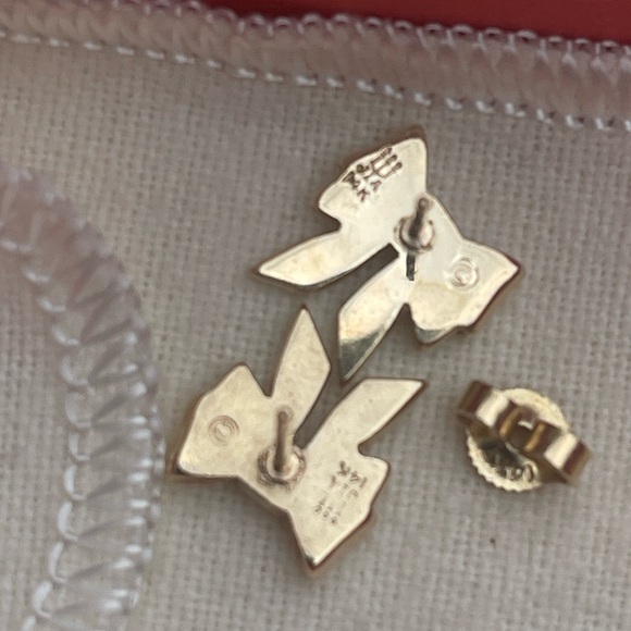 James Avery 14k yellow Gold Bow Back-Post Stud Earrings - Picture 11 of 15